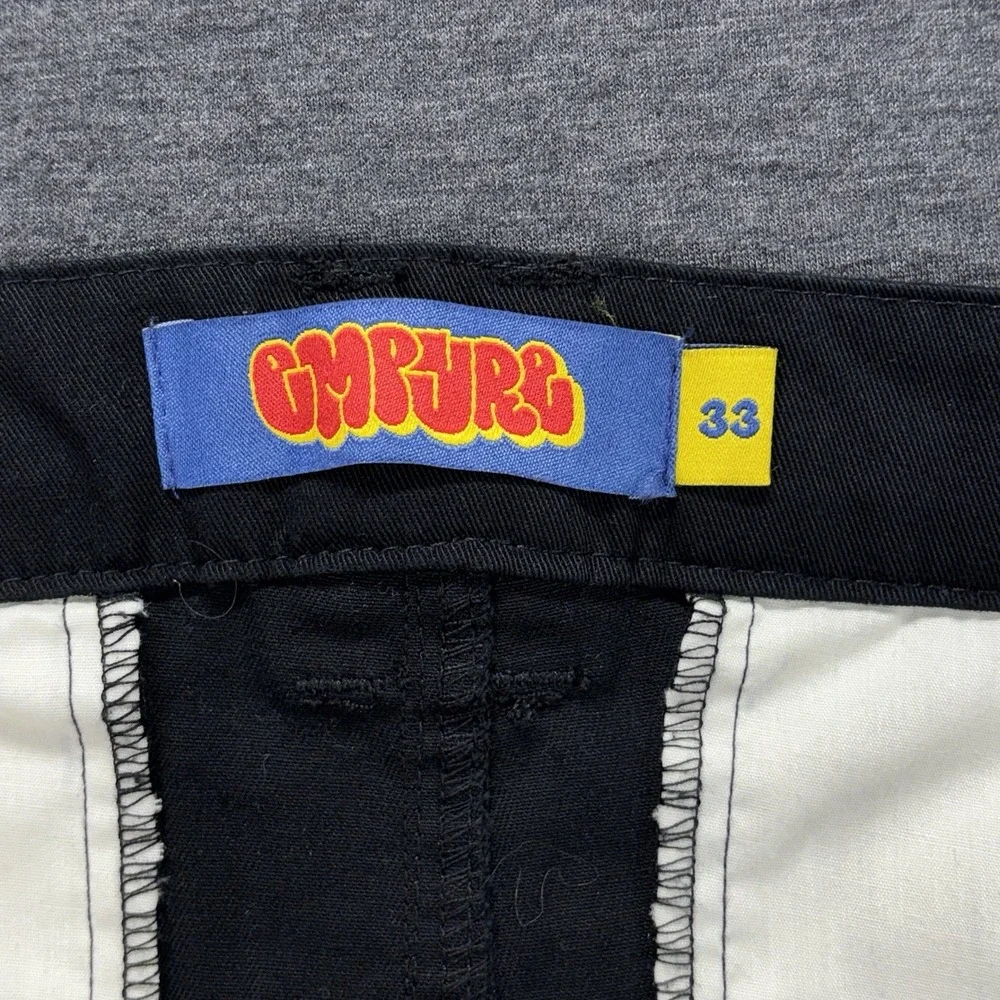 EMPYRE Cargo Pants Mens 33/36 x30 Black Relax Canvas Adjustable Utility Military
